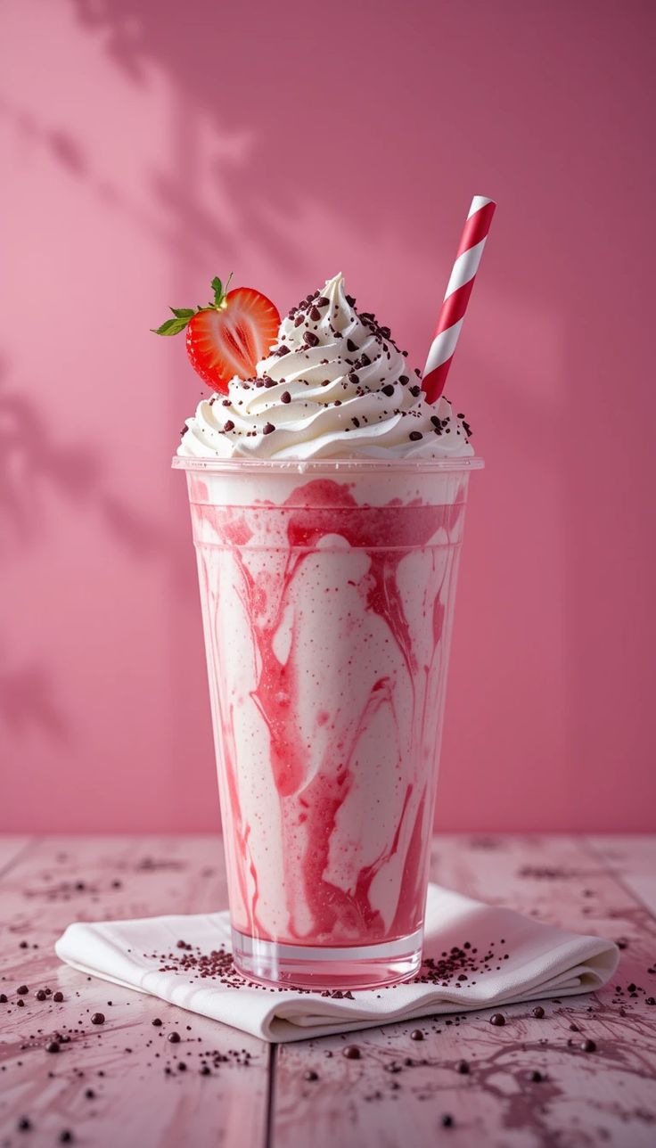 ميلك شيك فراولة